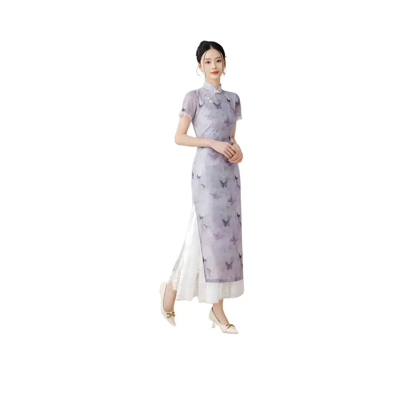 / Cheongsams Women's Purple-0