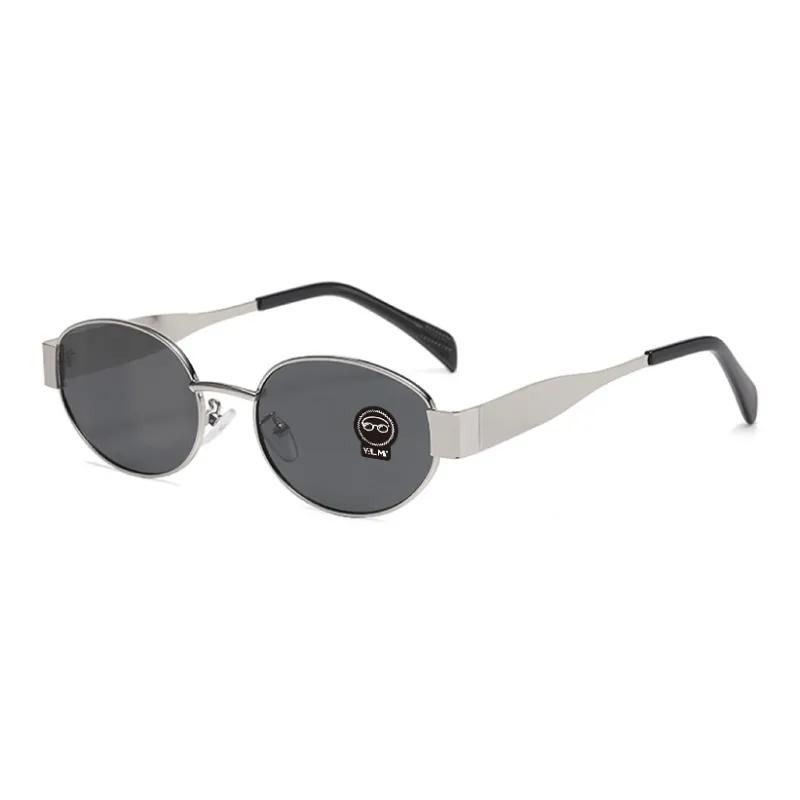 YALMY Metal Oval Sunglasses Women's-5