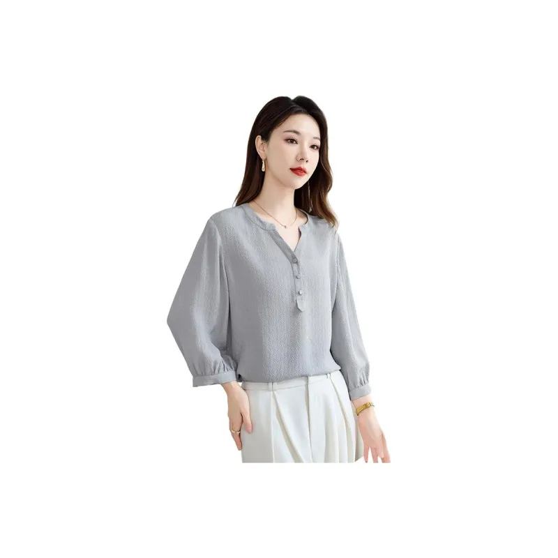 Yi Mengyuan T Shirts Women's Gray-0