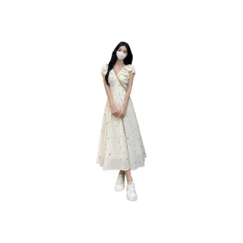 GUOZHEN Short Sleeved Dress Women's