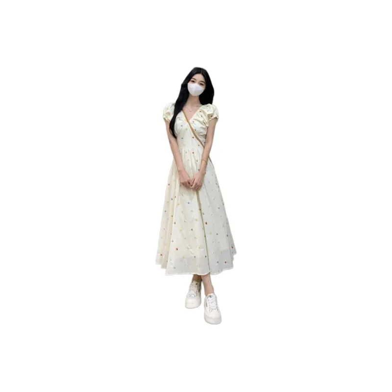 GUOZHEN Short Sleeved Dress Women's-0