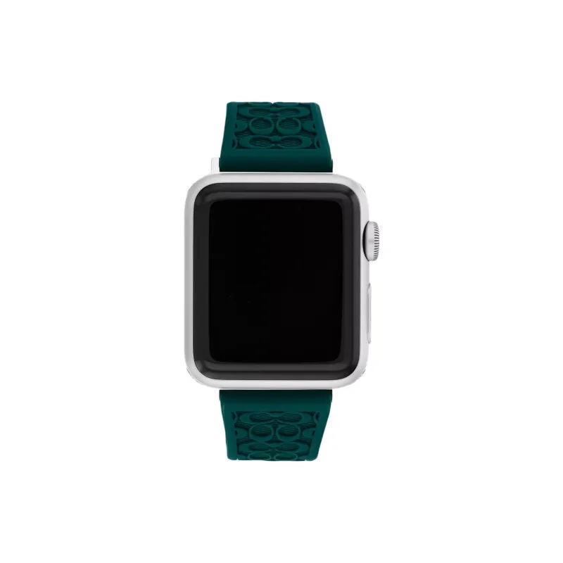 COACH Apple Compatibility Watch Band 38mm Silicone, Rubber Material-1