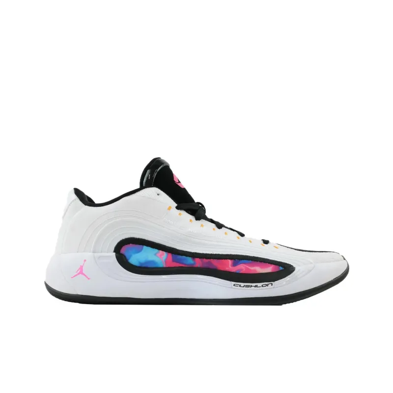 Jordan Luka 4 Anti Slip Wear Resistant Low Top Basketball Shoes Unisex White-1