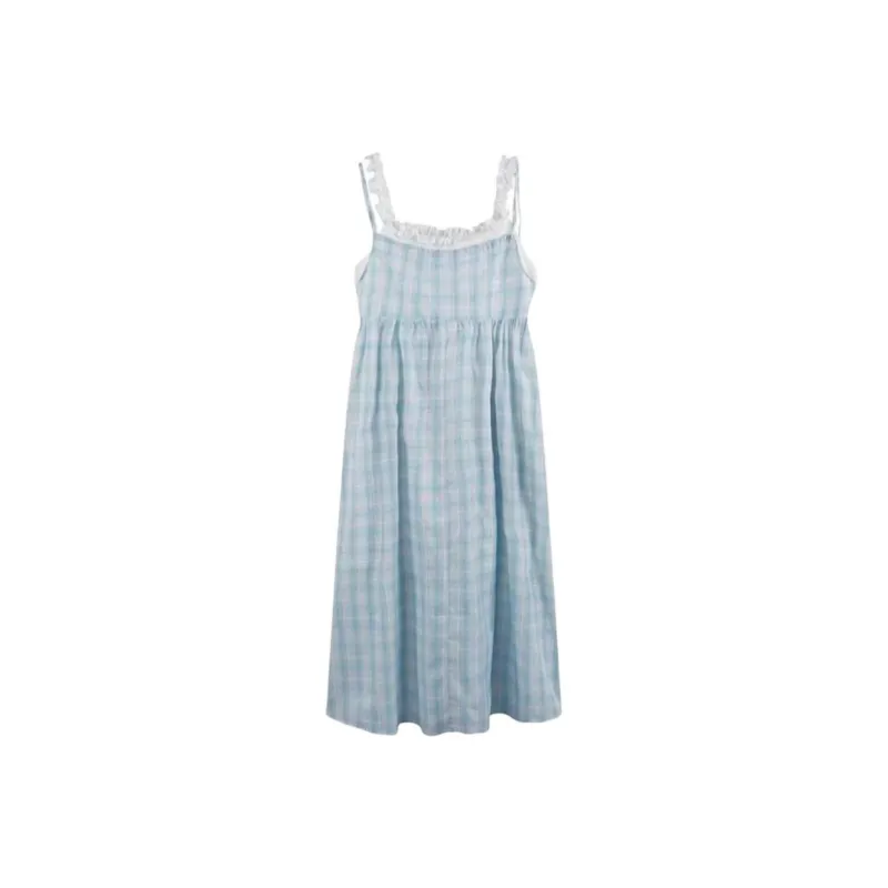 DOKZB Slip Dresses Women's Blue-1
