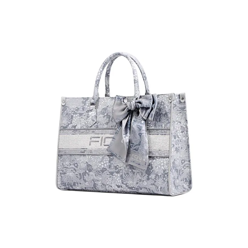FION Clever Brocade Series Fabric One Shoulder Handbag Tubas Women's Multicolor-1