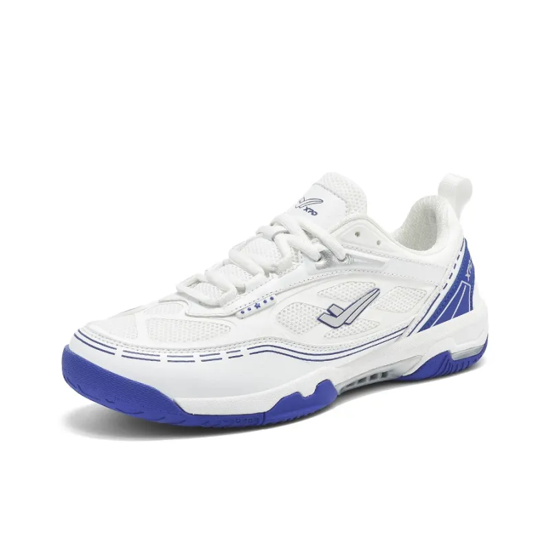 XPD Cushioning, Slip Resistant, Abrasion Resistant, Breathable, Support Low Top Tennis Shoes Unisex White Blue-2