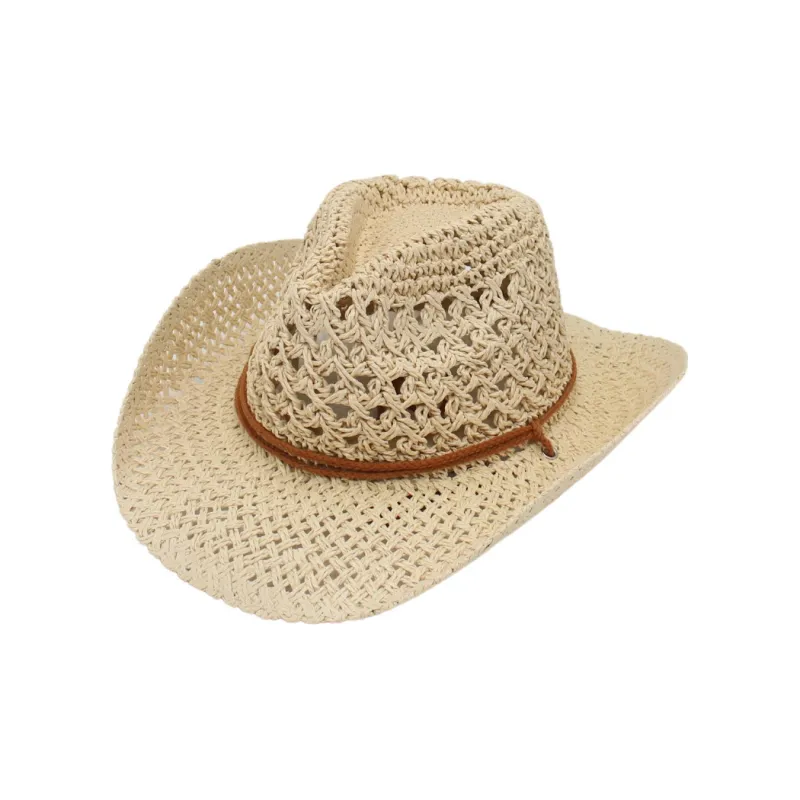 BOOLFEN Straw Woven Bucket Hats Unisex-4