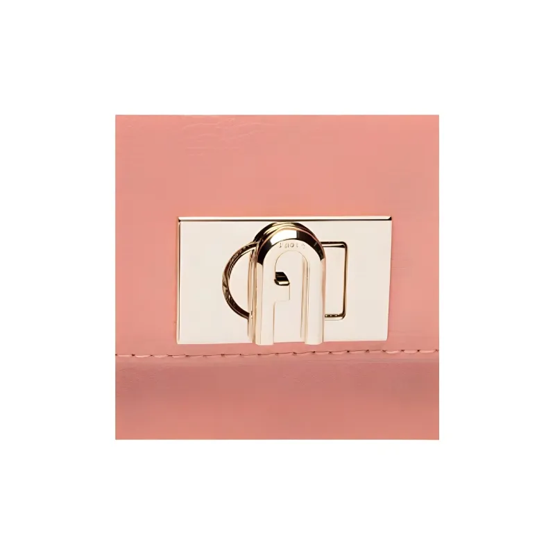 Furla 1927 Collection Genuine Leather Small Square Bag Crossbody Bags Small Size Women's Orange-2