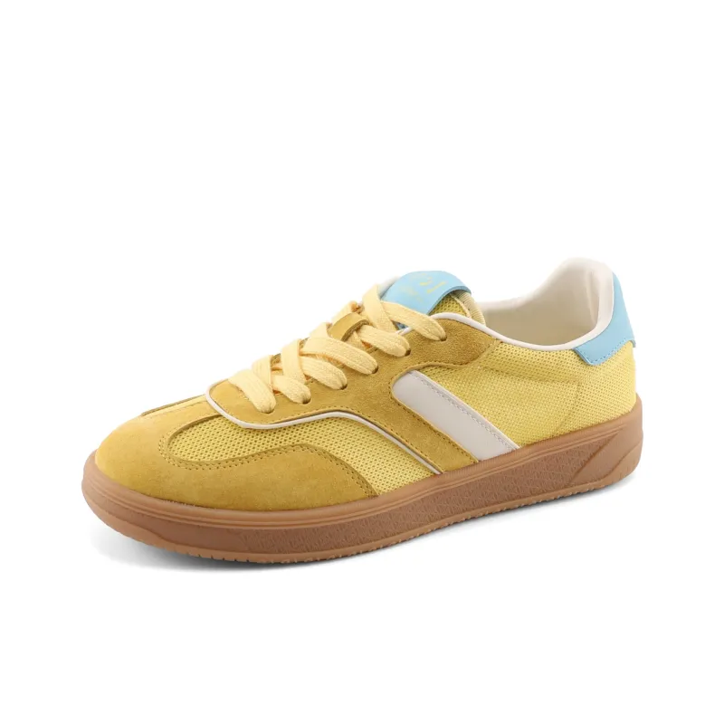 JOSINY Cushioning, Slip Resistant, Abrasion Resistant, Breathable, Quick Dry, Lightweight Casual Shoes Women's Yellow-3