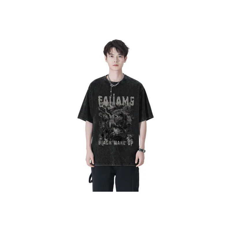 FALIAMS T Shirts Unisex Black-0