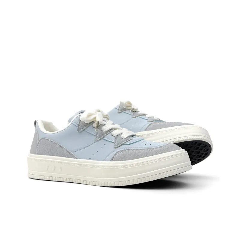 Mengsai Cushioning Coverage And Abrasion Resistant Low Top Skateboard Shoes Men's Haze Blue-4