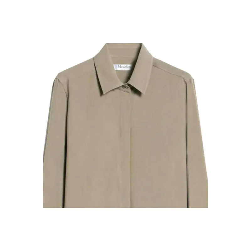 MaxMara Logo Embroidered Long Sleeved Shirt-1