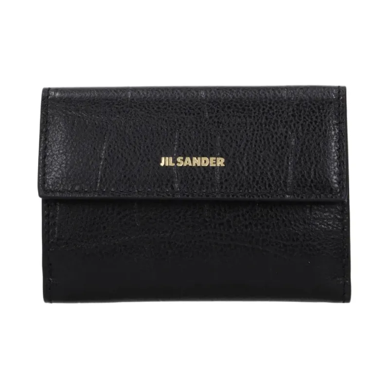JIL SANDER Leather Wallet Women's Black-0