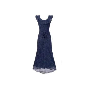 PZGE Slip Dresses Women's Blue Dress