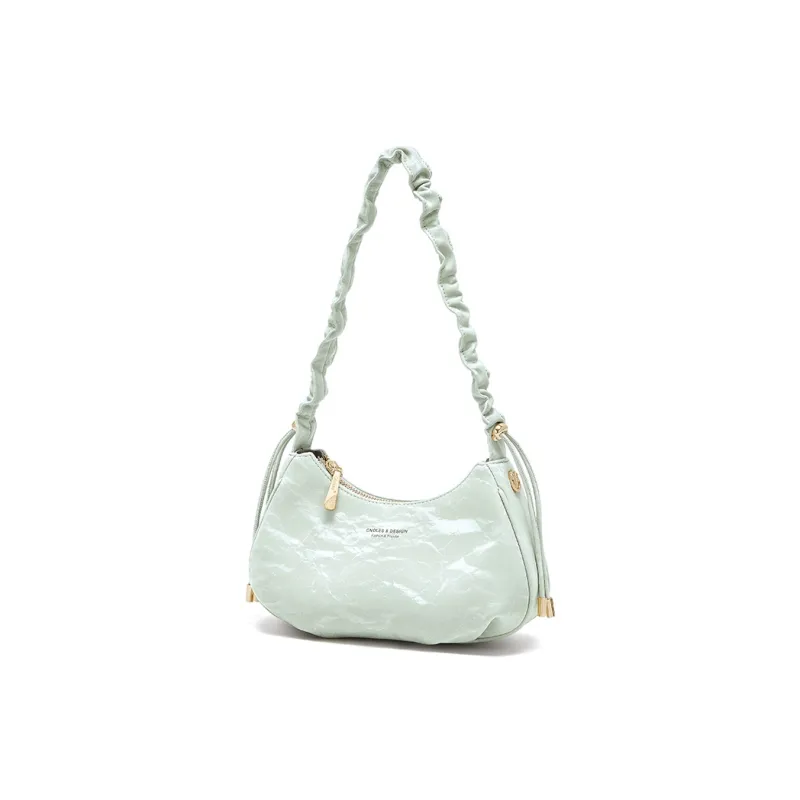 CNOLES Cow Leather Shoulder Bag, Crossbody Bag Regular Women's Mint Green-3