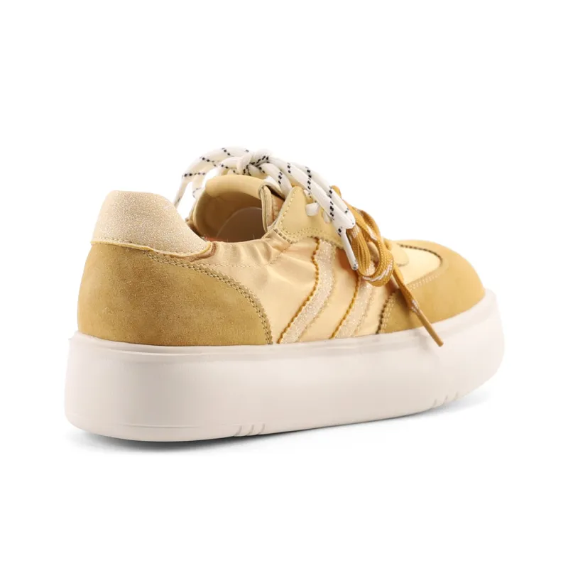 JOSINY Low Top Skateboard Shoes Women's Yellow-5