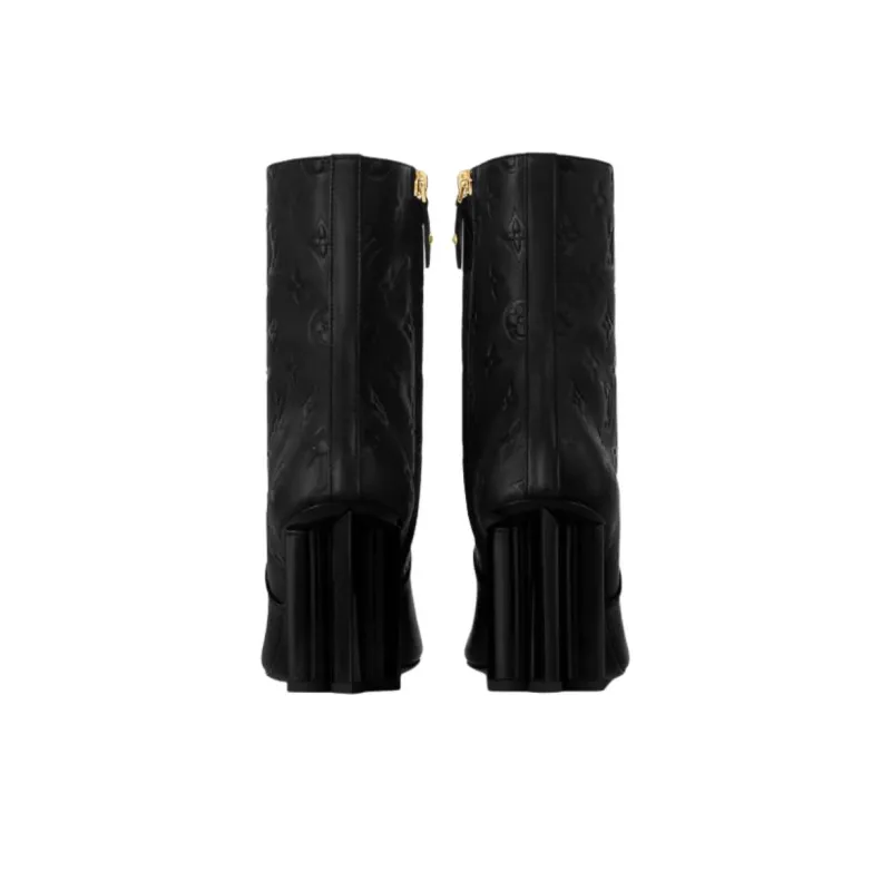 LOUIS VUITTON Silhouette Ankle Boots 8cm Women's Black-3