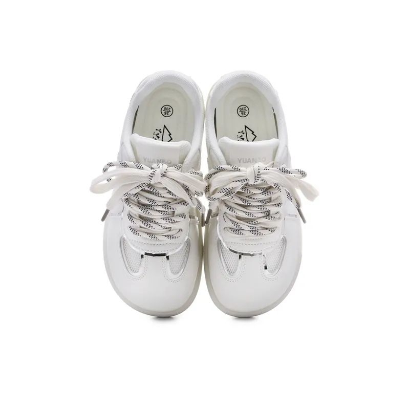 The New Age Family Slip Resistant, Abrasion Resistant, Lightweight Low Top Skateboard Shoes Women's White-2