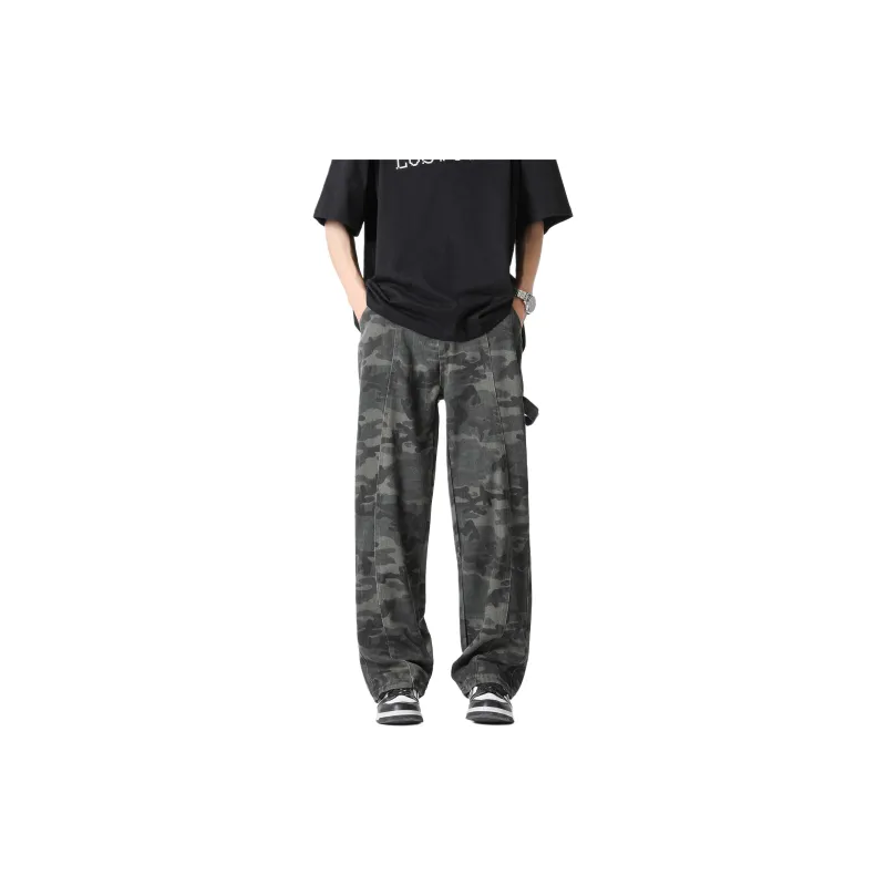 HOKLV Jeans Unisex Camouflage-3