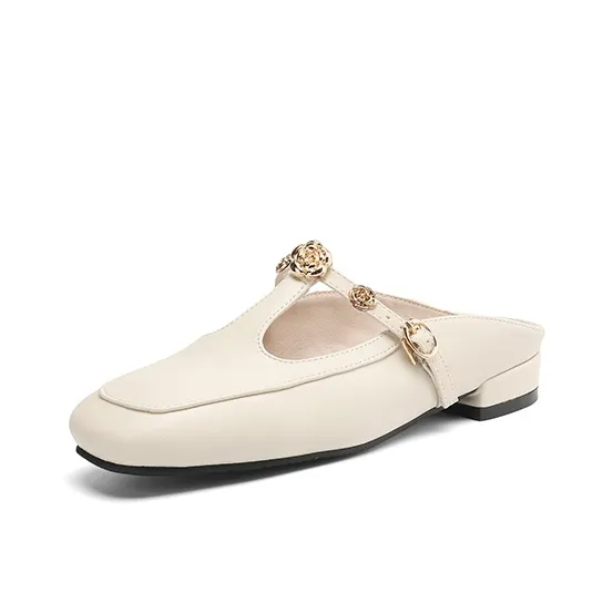VANDEELEN Rubber Sole Abrasion Resistant Closed Toe Slippers Women's-5