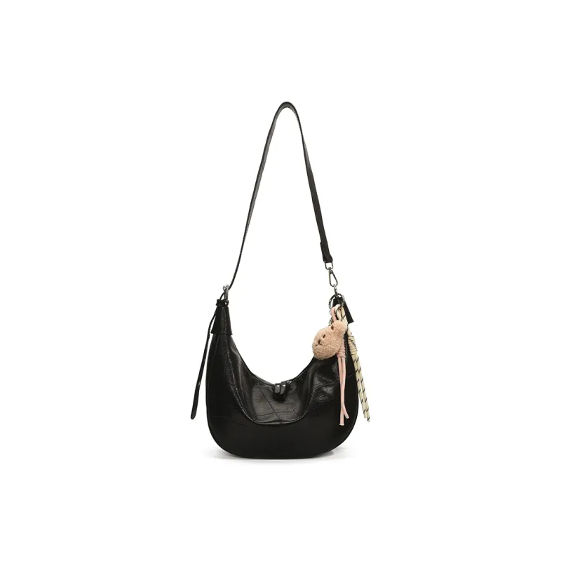 Yalu PU Crossbody Bag, Shoulder Bag Women's Ecru/Black/Yellow-19