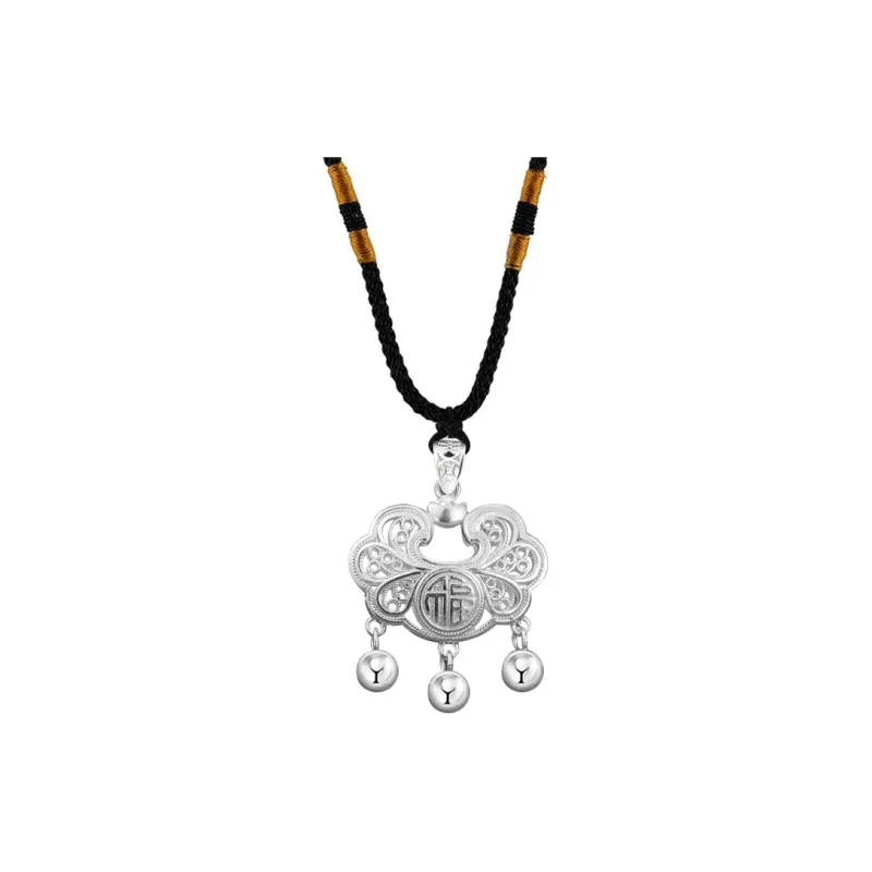 CHINA GOLD Sterling Silver 990 Necklaces Unisex-0