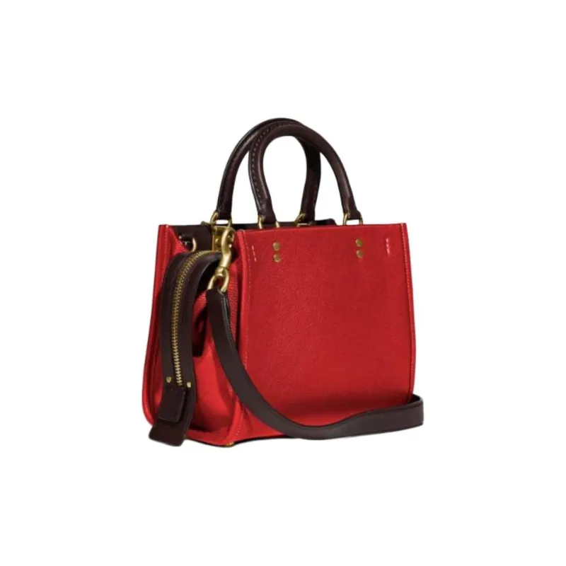 COACH PEANUTS Collaboration Rogue Brand Logo Shoulder Bag, Crossbody Bag, Handbag Women's Red-1