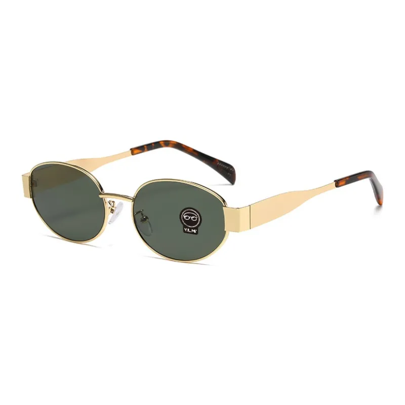 YALMY Metal Oval Sunglasses Women's-0