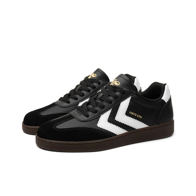 Hummel Low Top Skateboard Shoes Unisex Black White-2