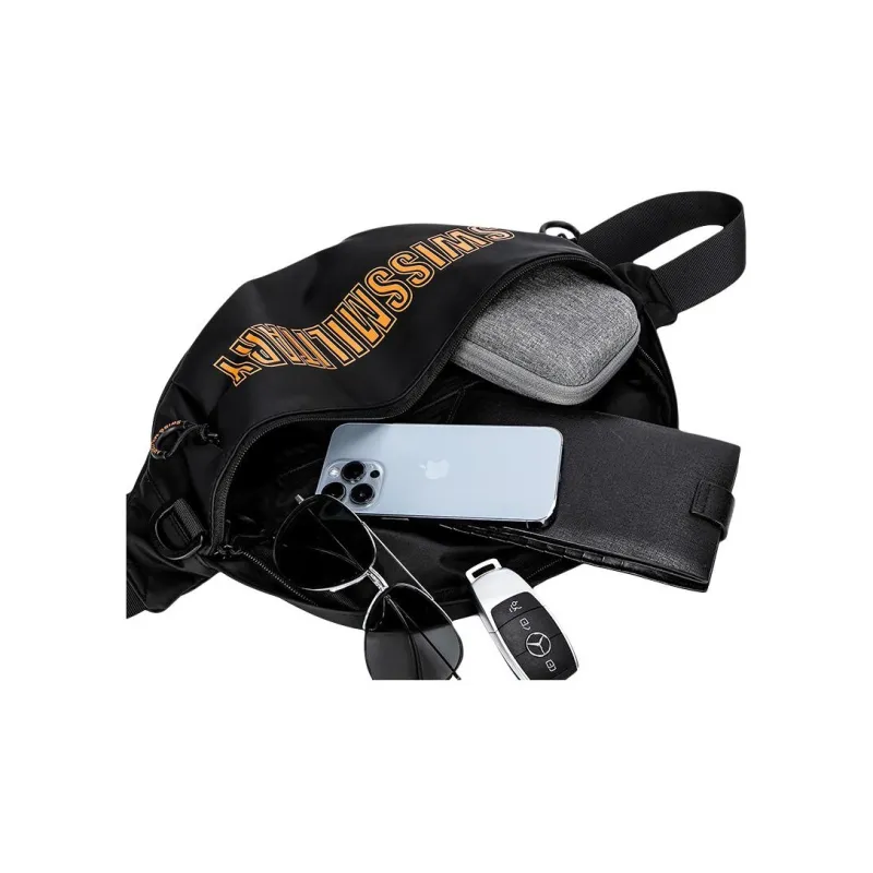 SWISS MILITARY PU Sling Bag Unisex Orange/White-1