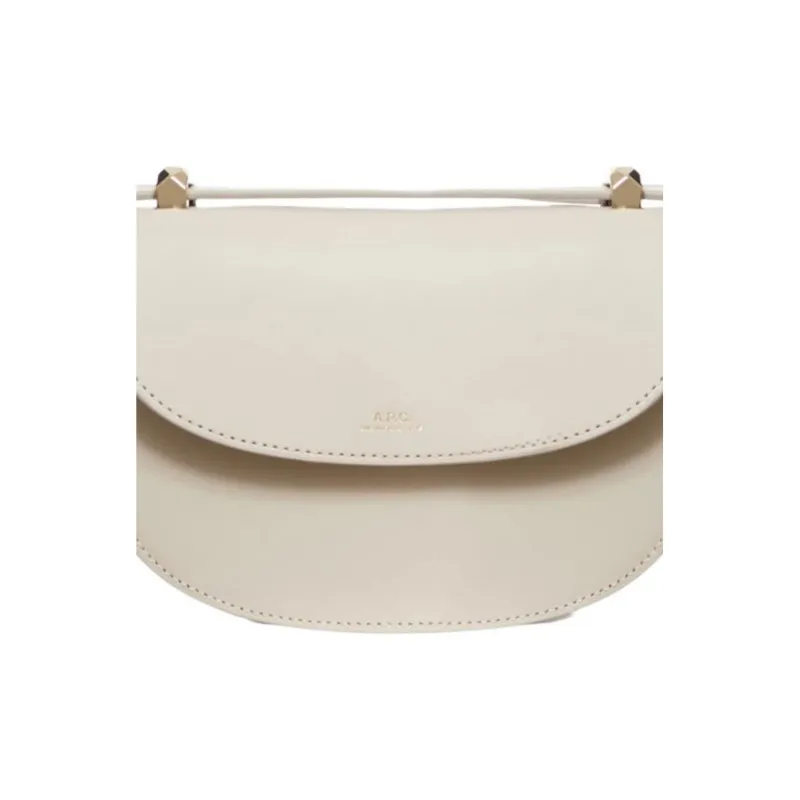 A.P.C Leather Shoulder Bag Women's White-3