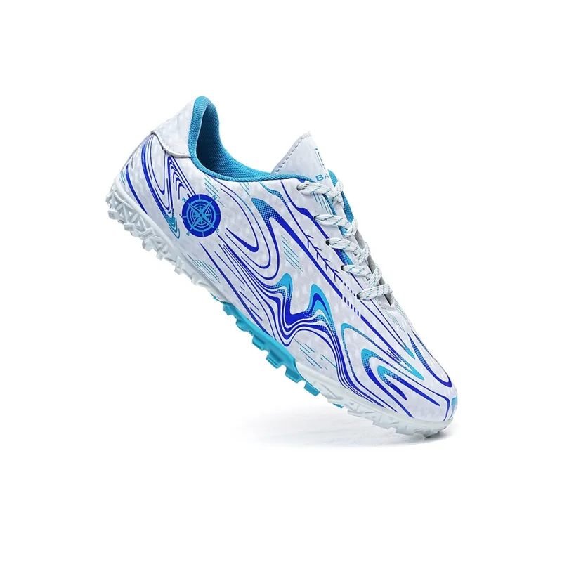LONGDUIZHANG Soccer Shoes Unisex Low Top Black Sky Blue/Black Pink/White Moon/White Gold-31