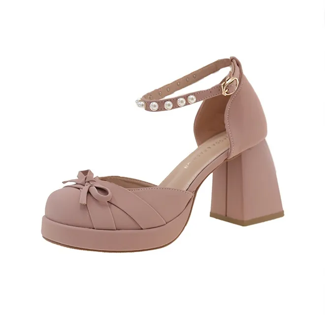 AJPAP Chunky Heel High Heels Women's-8