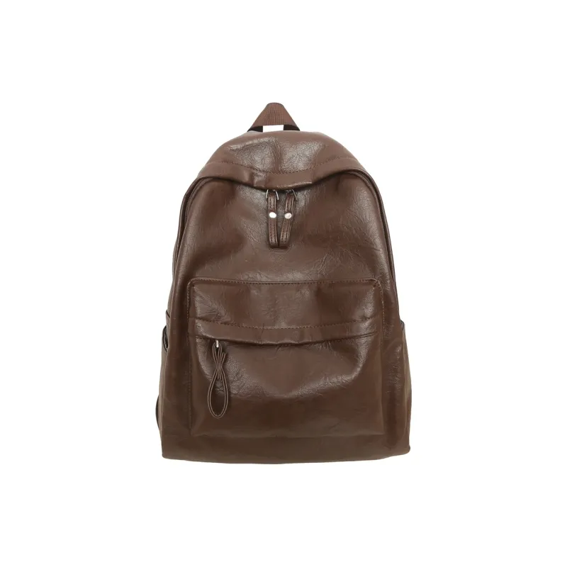 WXRX PU Backpack Unisex Brown/Khaki/Black-0
