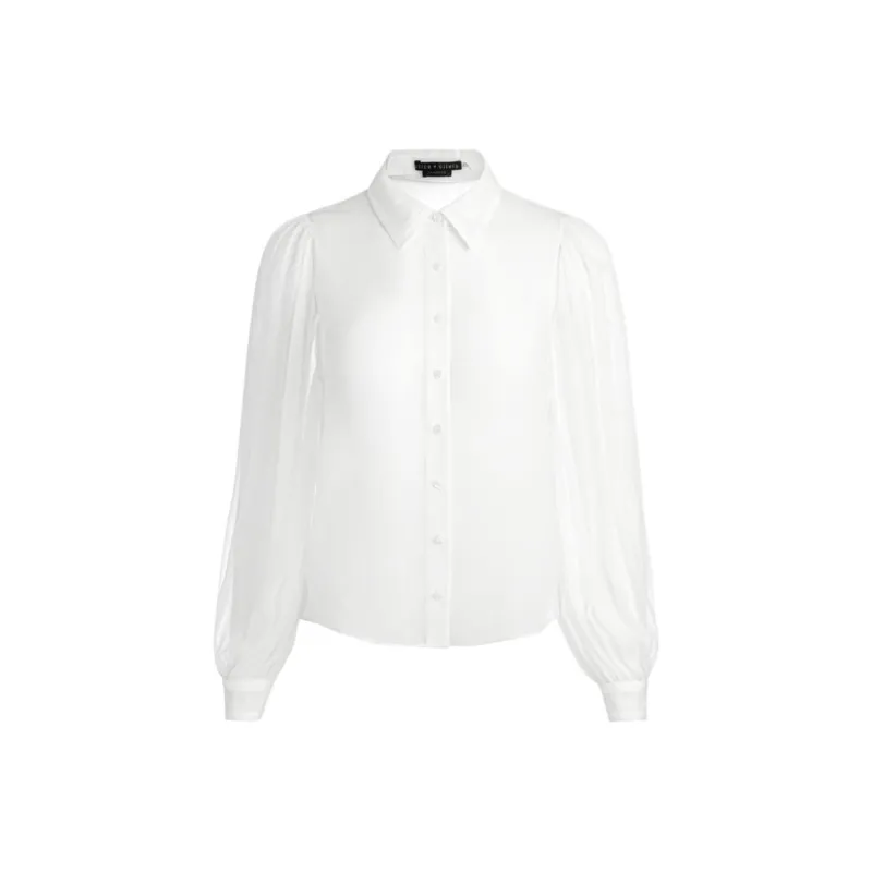 ALICE+OLIVIA Shirts Women's Gray White-0