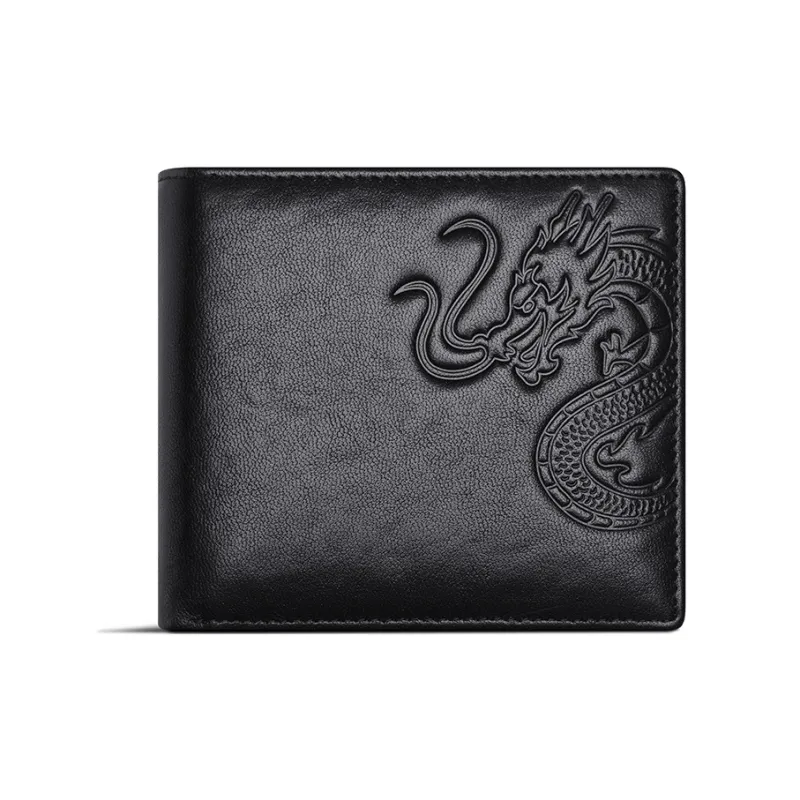 SEPTWOLVES Top Grain Cow Leather Wallet Men's Black-2