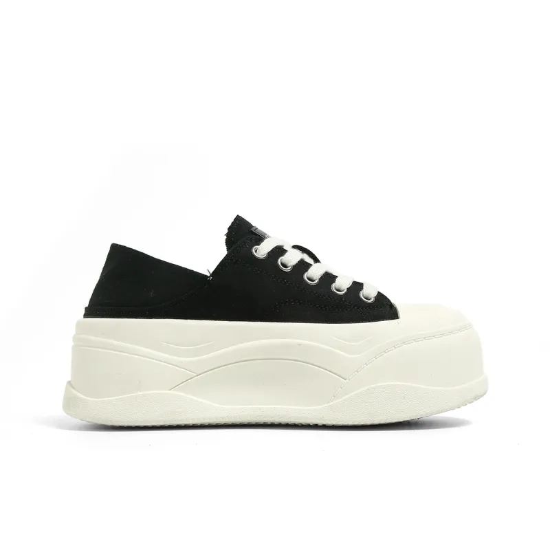 FOREVER 21 Abrasion Resistant Slip Resistant Low Top Canvas Shoes Women's Black-1