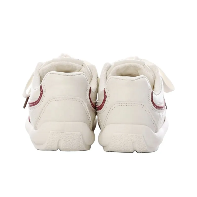 The New Age Family Low Top Skateboard Shoes Women's Beige Red-3