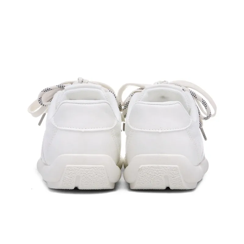 The New Age Family Slip Resistant, Abrasion Resistant, Lightweight Low Top Skateboard Shoes Women's White-3