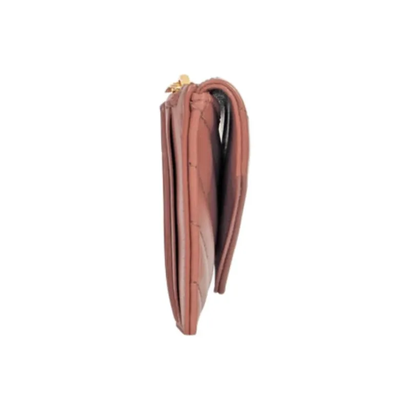 SAINT LAURENT Lambskin Wallet Women's Pink-2