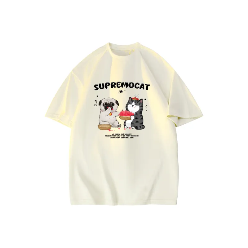 Supremo Cat T Shirts Unisex-4