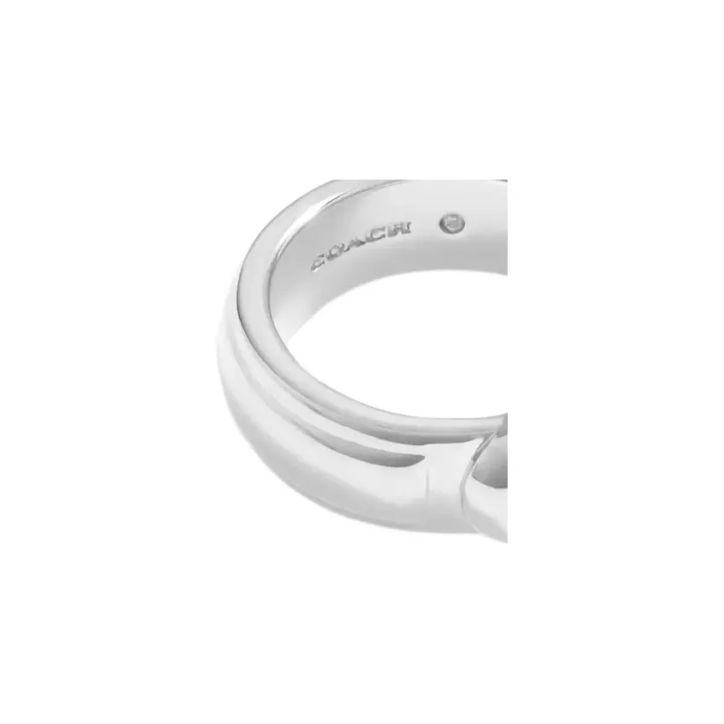 COACH Brass Plated Rings Women's Silver-1