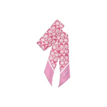 COACH Silk Scarves Women's Pink