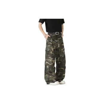 FAVEPOP Casual Pants Unisex Army Green