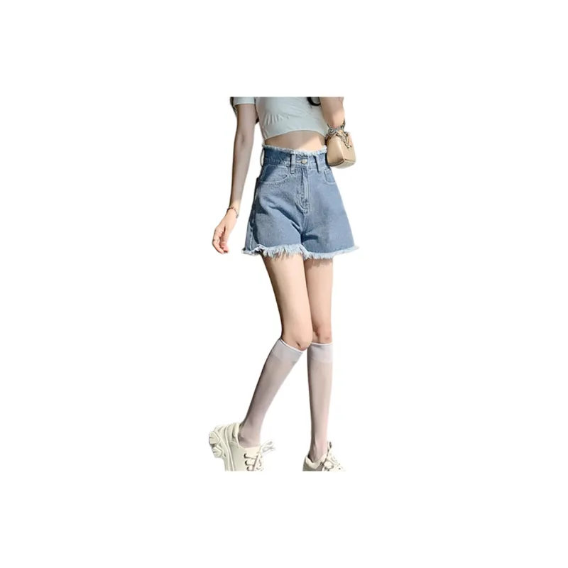Honey Denim Shorts Women's Light Blue-0