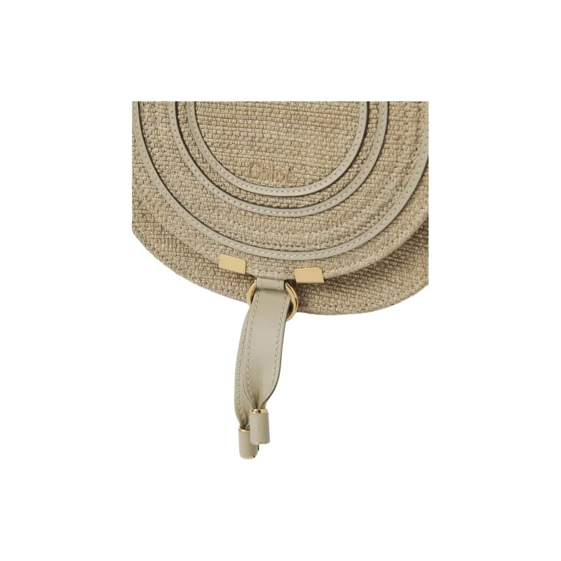 Chloe Marcie Cotton Shoulder Bag, Crossbody Bag Trumpets Women's Smoky Beige-5