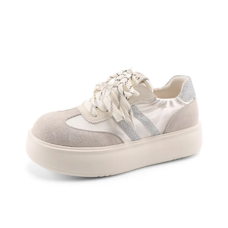 JOSINY Low Top Skateboard Shoes Women's Ecru-3