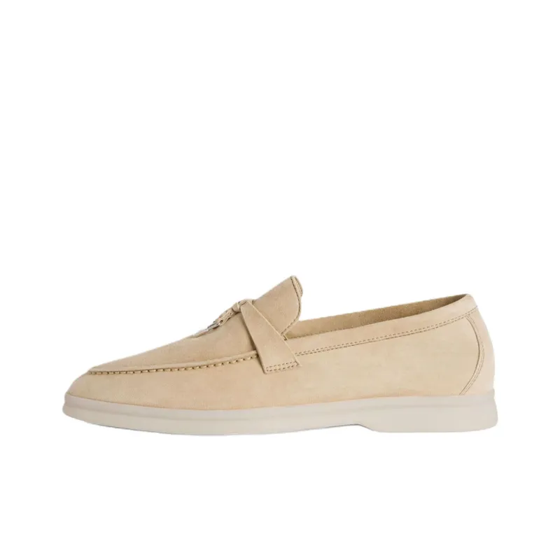 Loro Piana Summer Charms Walk Casual Single Shoes Women's Beige-0