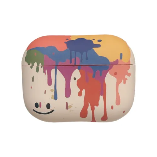 NUOQIXIN Compatibility With Apple AirPods Pro 2 Generation Graffiti Smiley Face Protective Headphone Cases
