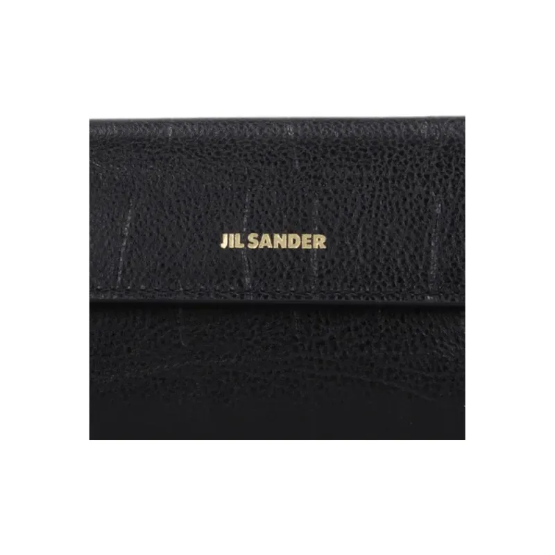 JIL SANDER Leather Wallet Women's Black-2